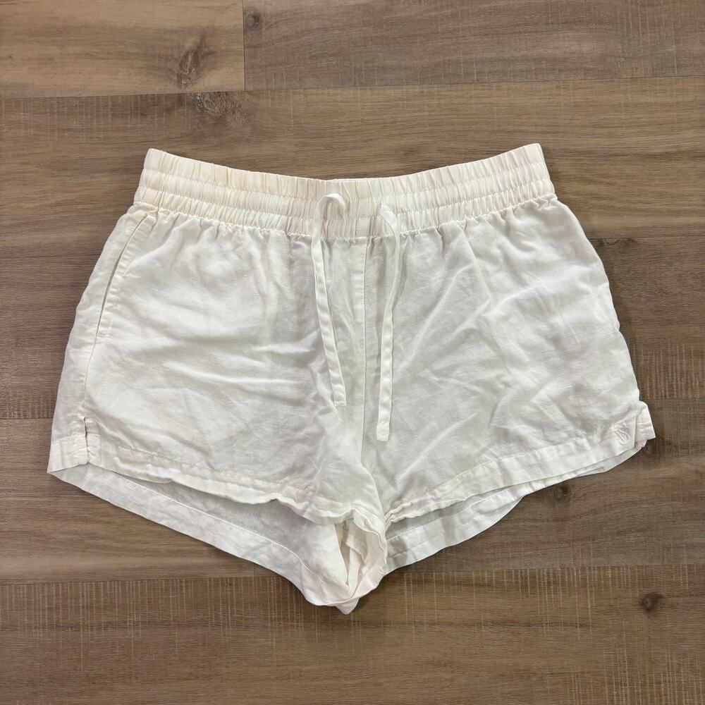 Victoria's Secret Swim White Linen Shorts Women Size Small